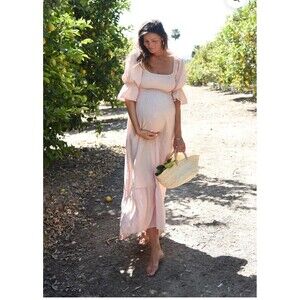 Beachwood The Deia Linen Dress Gigi Pink One Size Party Pics Coquette Soft Girl